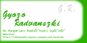 gyozo radvanszki business card